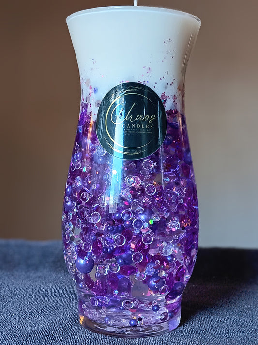 The Curve Candle – Royal Purple Aura Vase (8.5”)